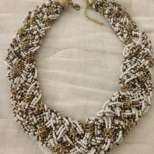 White and Gold beaded necklace